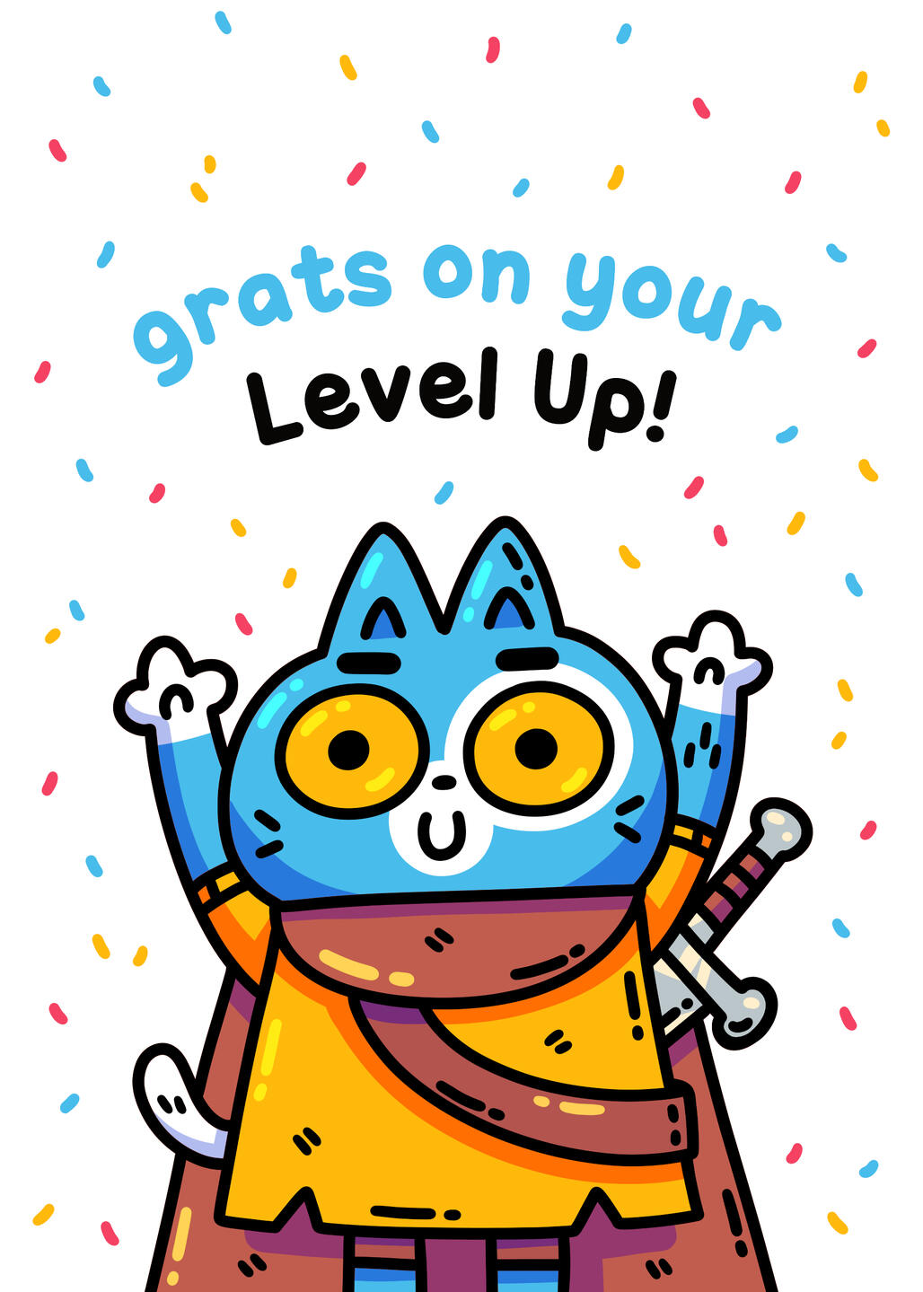 Level Up Birthday Card Design